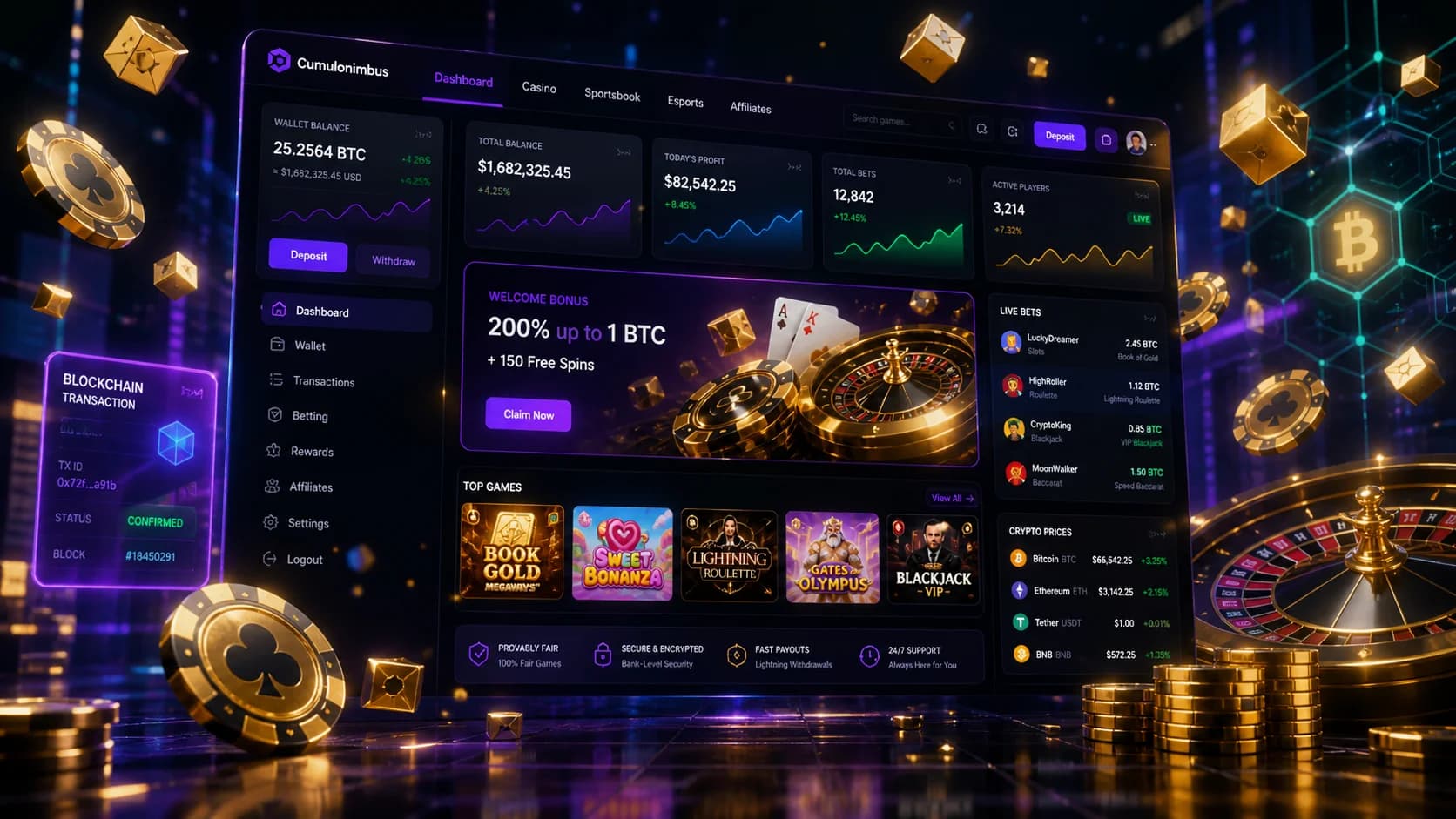 iGaming — admin dashboard preview